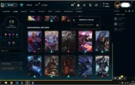 Vendo conta lol bronze 3 com 19 skins, email n verificado