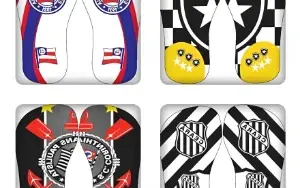 Vetores Chinelo Times Futebol Sublimação Pronta P/ Imprimir