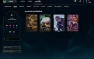 Conta level 33, Prata IV, 21 Campeões