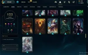 CONTA LEAGUE OF LEGENDS - 123 Skins - Unranked