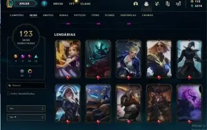 CONTA LEAGUE OF LEGENDS - 123 Skins - Unranked