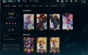 CONTA LEAGUE OF LEGENDS - 123 Skins - Unranked