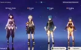 Conta Genshin impact Ar55 com Raiden,Zhongli,Nahida e mais