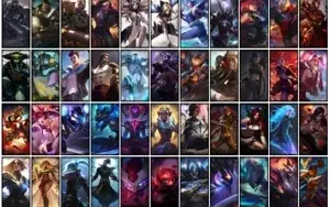 Conta bronze 3 com TODOS os champs e 371 Skins + 2 Prestigio