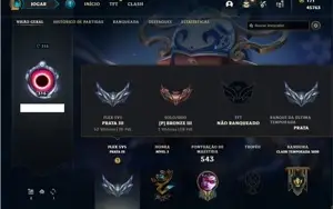 Conta bronze 3 com TODOS os champs e 371 Skins + 2 Prestigio