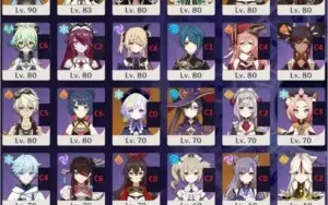 Conta 100% F2P Genshin Impact - AR 56 - NA - Ayaka + Arma T5
