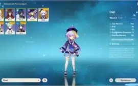 Conta genshin AR10 - Qiqi + Noelle C1 e espadão de favonius