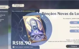 AR32 + KEQING + PASSE DE BATALHA + 50 DIAS DE BENÇÃO DA LUA