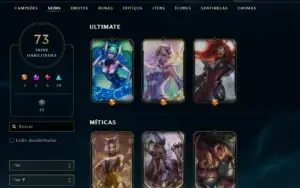 CONTA LOL - LVL 171 - 98 Champions - 73 Skins - FULL ACESSO