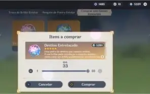 Conta genshim impact AR50