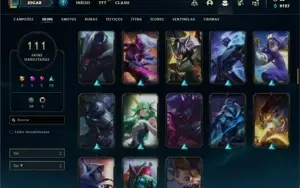 Conta ouro 4 com TODOS os champs e 111 Skins + 7 Vitoriosas
