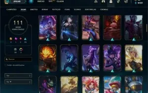 Conta ouro 4 com TODOS os champs e 111 Skins + 7 Vitoriosas