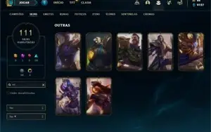 Conta ouro 4 com TODOS os champs e 111 Skins + 7 Vitoriosas