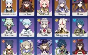 AR38 - AYAKA + HUTAO + KEQING + MONA