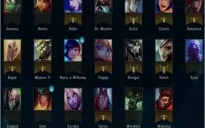 Conta de League of legends 21 campeões 1 skin