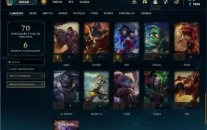 Conta ouro 2 com 36 Champs e 6 Skins