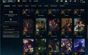 Conta ouro 2 com 36 Champs e 6 Skins