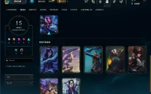 Unranked com 35 Champs e 15 Skins +3 Vitoriosas