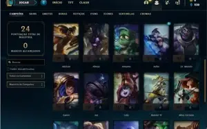 Conta Platina 1 com 68 PDL, 28 Champs e 5 Skins