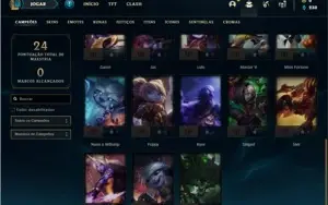 Conta Platina 1 com 68 PDL, 28 Champs e 5 Skins
