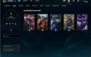 Conta Platina 1 com 68 PDL, 28 Champs e 5 Skins