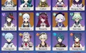 Conta Genshin Impact AR 45 Ayaka, Shogun, Neuvilette e Qiqi