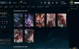 Conta League of legends 1443 SKINS + chromas e PAX JAX e TFT