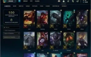 Conta prata 1 com 18 skins e 42 champs
