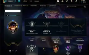 Conta prata 1 com 18 skins e 42 champs