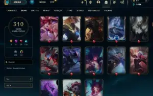Bronze 2 com TODOS os champs e 310 Skins ( MAIN ADC )