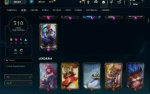 Bronze 2 com TODOS os champs e 310 Skins ( MAIN ADC )