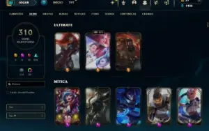 Bronze 2 com TODOS os champs e 310 Skins ( MAIN ADC )