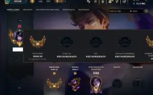 Conta Ouro 2 com 135 Champs e 91 Skins ( MONO ADC )