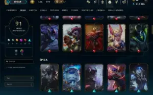 Conta Ouro 2 com 135 Champs e 91 Skins ( MONO ADC )