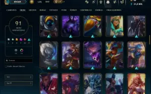 Conta Ouro 2 com 135 Champs e 91 Skins ( MONO ADC )