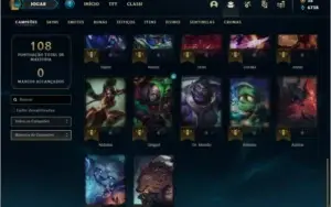 Conta prata 1 com 16 skins e 37 champs