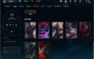 Conta prata 1 com 16 skins e 37 champs