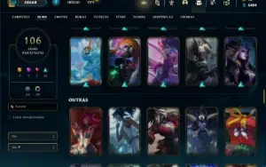 Conta Unranked com 150 Champs e 106 Skins ( MAIN SUP )