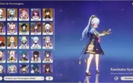 Conta Genshin com 8 chars 5* /  Ayaka e Banner garantido