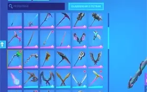 CONTA FORTNITE 109 SKINS, com minty, galaxy, ikonik e glow