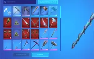 CONTA FORTNITE 109 SKINS, com minty, galaxy, ikonik e glow