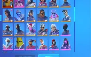 CONTA FORTNITE 109 SKINS, com minty, galaxy, ikonik e glow