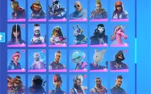 CONTA FORTNITE 109 SKINS, com minty, galaxy, ikonik e glow
