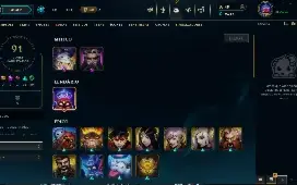 Conta Nível 187, Prata 4, 98 Campeões, 35 Skins, 3 Lendárias