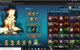 Conta Naruto online NA, servidor 1530 - Top 5 291k de FC
