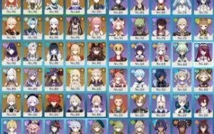 Genshin Ar59 Vários Personagens E Armas T5