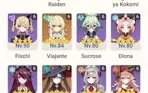 CONTA GENSHIN COM 20 PERSONAGENS T5 E 10 ARMAS T5