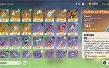 CONTA GENSHIN COM 20 PERSONAGENS T5 E 10 ARMAS T5