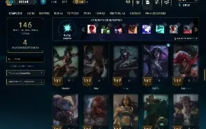 Unranked com 75 Champs e 17 Skins