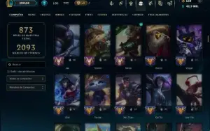 Prata 2 com TODOS os Champs e 257 Skins ( JG / SUP / MID )
